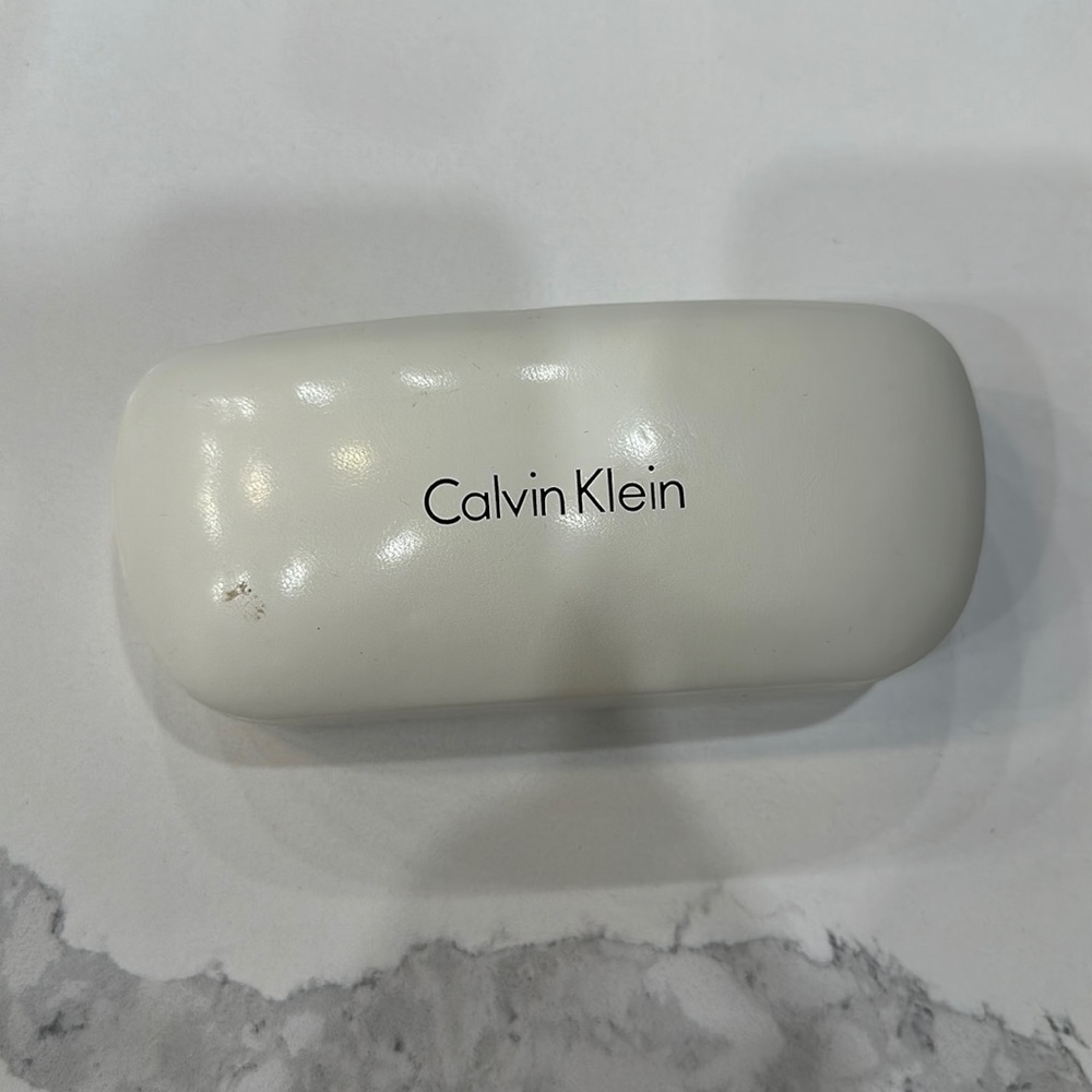 Calvin Klein White Black Sunglasses Case